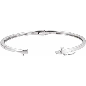 1/4 ct Diamond Accented Hinged Bangle Bracelet