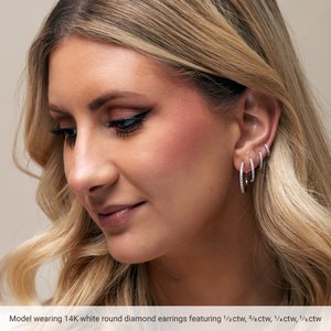 1/5 ct Lab-Grown Diamond Hoop Earrings