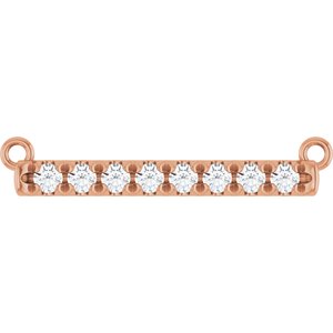 Diamond French-Set Bar Necklace