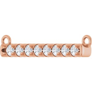 Diamond French-Set Bar Necklace