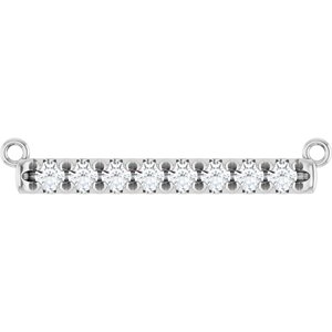 Diamond French-Set Bar Necklace