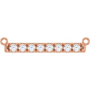 Diamond French-Set Bar Necklace