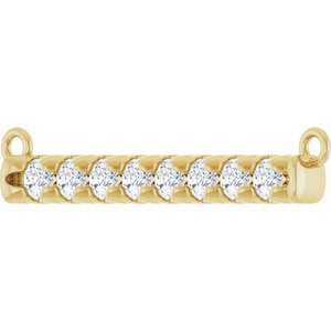 Diamond French-Set Bar Necklace
