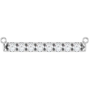 Diamond French-Set Bar Necklace