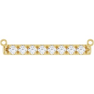 Diamond French-Set Bar Necklace