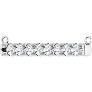 Diamond French-Set Bar Necklace