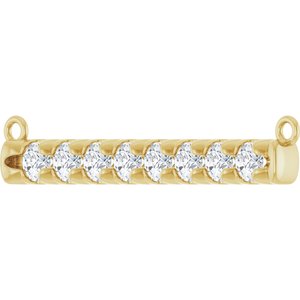 Diamond French-Set Bar Necklace