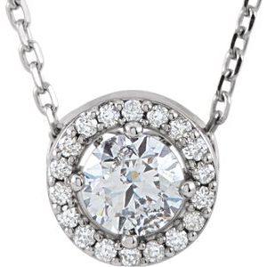 1/5 ct Diamond Halo-Style Necklace