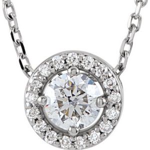 1/5 ct Diamond Halo-Style Necklace