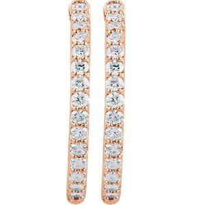 6 1/2 ct Diamond Inside-Outside Hinged Hoop Earrings