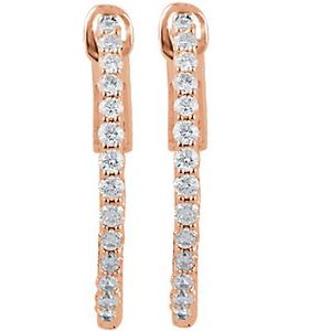 6 1/2 ct Diamond Inside-Outside Hinged Hoop Earrings