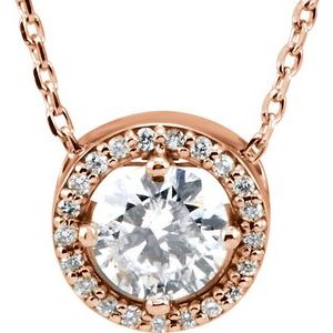 1/5 ct Diamond Halo-Style Necklace