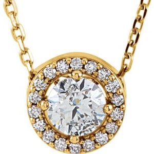 1/5 ct Diamond Halo-Style Necklace