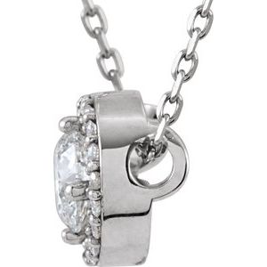 1/5 ct Diamond Halo-Style Necklace