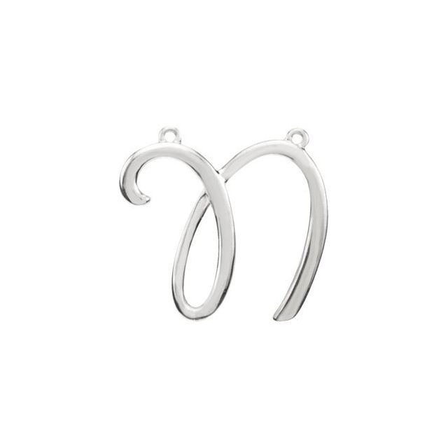 14k-white-gold-19-x-17.1-mm-initial-n,sterling-silver-19-x-17.1-mm-initial-n