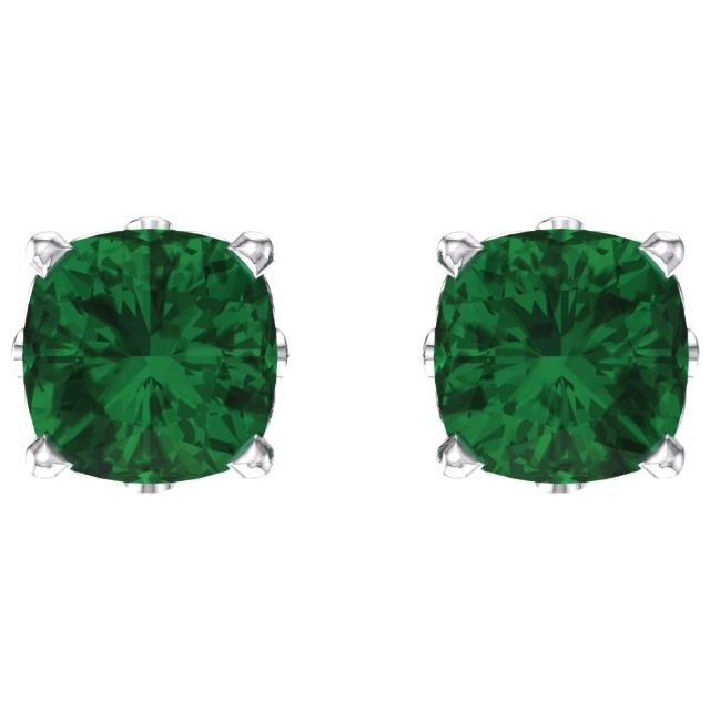 14k-white--cushion-lab-grown-emerald-earrings