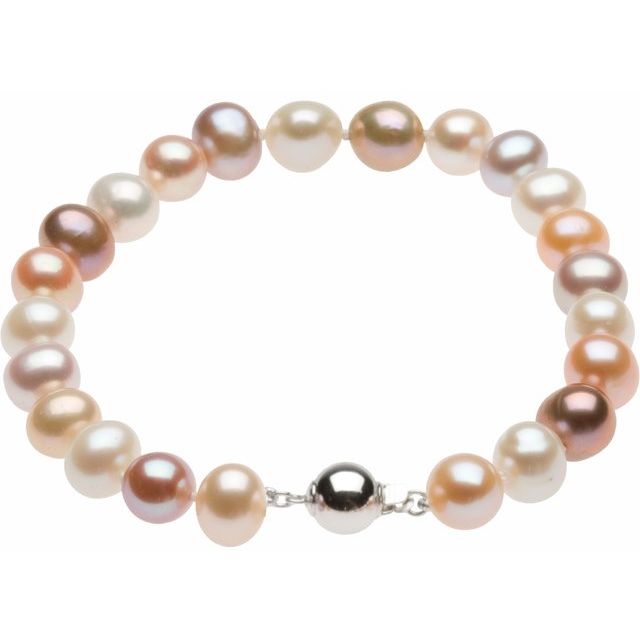 sterling-silver-cultured-multi-color-freshwater-pearl--7-3/4"-bracelet