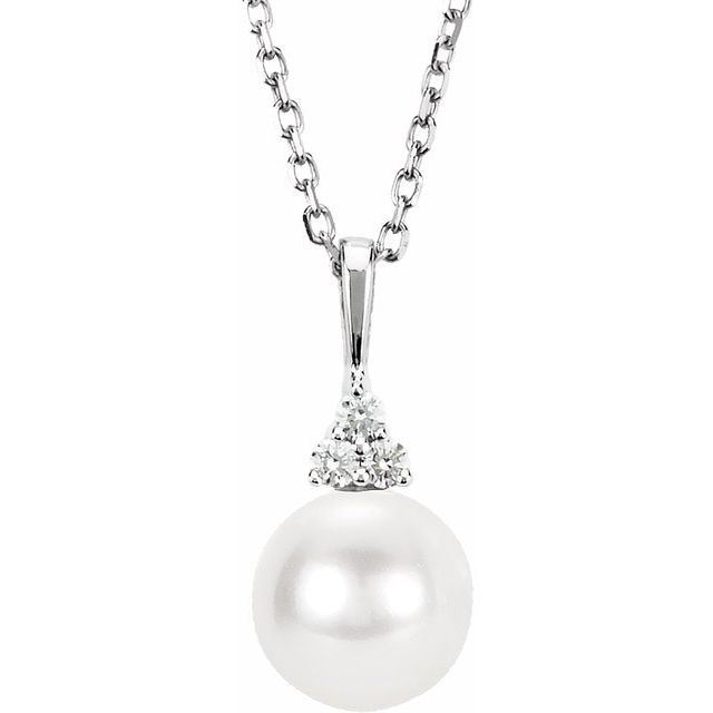 14k-white-cultured-white-freshwater-pearl-&-.05-ctw-natural-diamond-18"-necklace