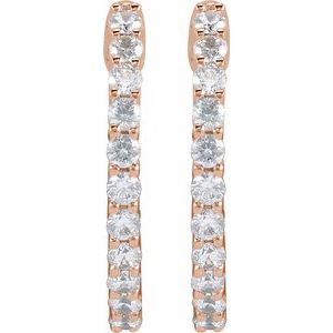 1 ct Diamond Inside-Outside Hoop Earrings