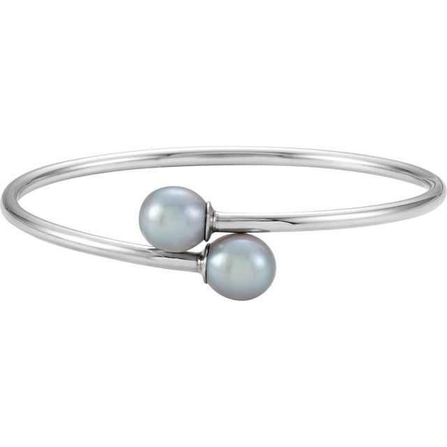sterling-silver-cultured-gray-freshwater-pearl-flexible-bangle-bracelet
