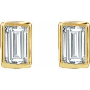 0.04 ct Diamond Bezel-Set Earring With Press Fit Back