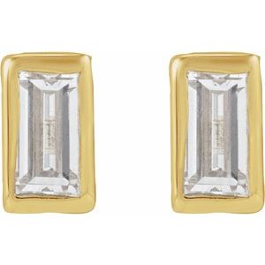 0.04 ct Diamond Bezel-Set Earring With Press Fit Back