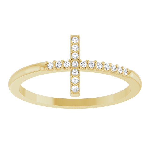 14k-yellow-.07-ctw-natural-diamond-sideways-cross-ring