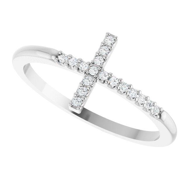 14k-white-.08-ctw-lab-grown-diamond-sideways-cross-ring