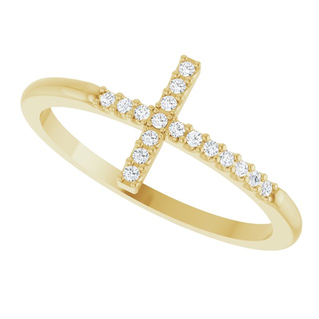14k-yellow-.07-ctw-natural-diamond-sideways-cross-ring