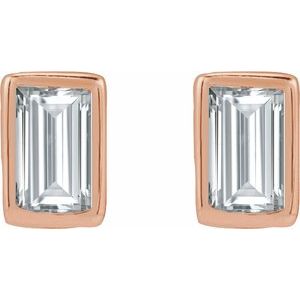 0.04 ct Diamond Bezel-Set Earring With Press Fit Back