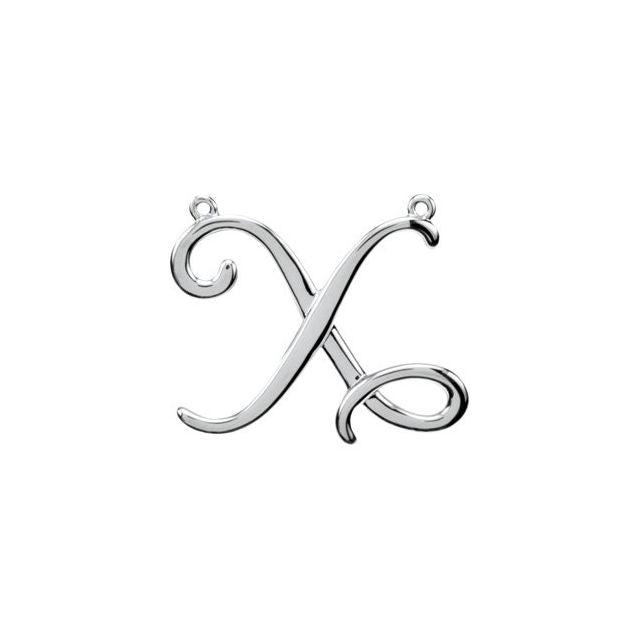 14k-white-gold-21.4-x-17.7-mm-initial-x,sterling-silver-21.4-x-17.7-mm-initial-x