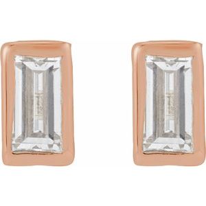 0.04 ct Diamond Bezel-Set Earring With Press Fit Back