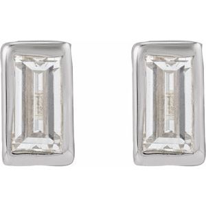 0.04 ct Diamond Bezel-Set Earring With Press Fit Back