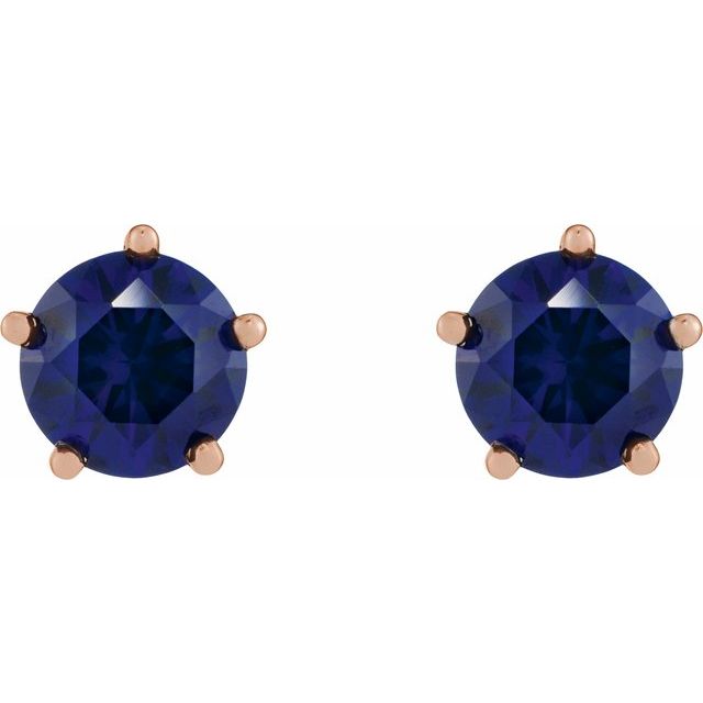 14k-rose-gold-lab-grown-blue-sapphire-stud-earrings