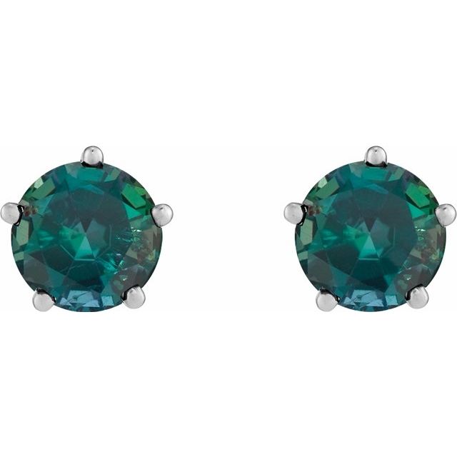 platinum-lab-grown-alexandrite-stud-earrings