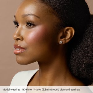 1/5 ct Natural Diamond Round Bezel-Set Cocktail-Style Stud Earrings