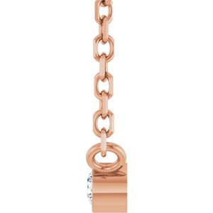0.06 ct Diamond Bezel-Set Solitaire Necklace