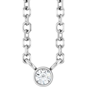 0.06 ct Diamond Bezel-Set Solitaire Necklace