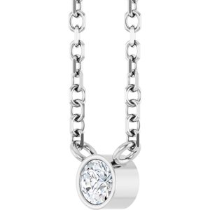0.06 ct Diamond Bezel-Set Solitaire Necklace