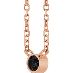 0.06 ct Diamond Bezel-Set Solitaire Necklace