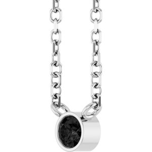 0.06 ct Diamond Bezel-Set Solitaire Necklace