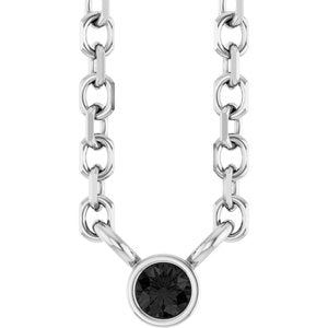 0.06 ct Diamond Bezel-Set Solitaire Necklace