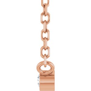 0.06 ct Diamond Bezel-Set Solitaire Necklace