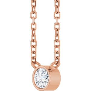 0.06 ct Diamond Bezel-Set Solitaire Necklace