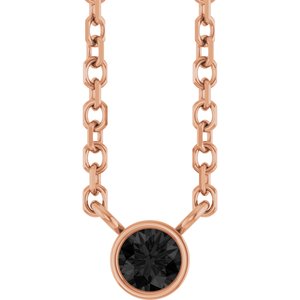0.06 ct Diamond Bezel-Set Solitaire Necklace