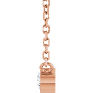 0.06 ct Diamond Bezel-Set Solitaire Necklace