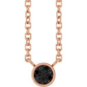 0.06 ct Diamond Bezel-Set Solitaire Necklace