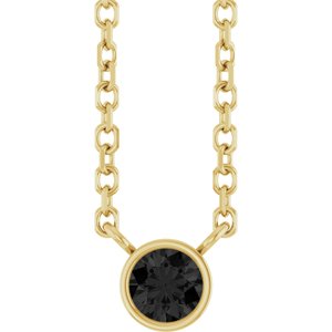 0.06 ct Diamond Bezel-Set Solitaire Necklace