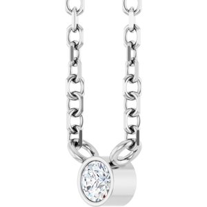0.06 ct Diamond Bezel-Set Solitaire Necklace