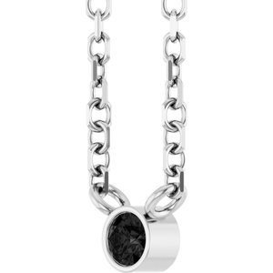 0.06 ct Diamond Bezel-Set Solitaire Necklace